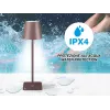 Beper P201UTP113 oplaadbare tafellamp, touchbediening, 2 W, 2000 mAh, Corten-staal