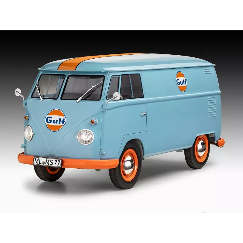 Kunststof model VW T1 Panel Van - Gulf decoratie 1/24