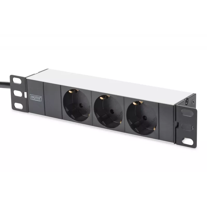 Aluminium stekkerdoos Digitus DN-95411 3 veiligheidsstopcontacten 2 m
