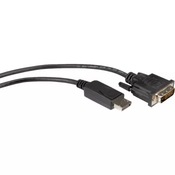 ROLINE - videokabel - DisplayPort (M) - DVI-D (M) - 1 m (DisplayPort 1.1) - duimschroeven - zwart (11.04.5771)