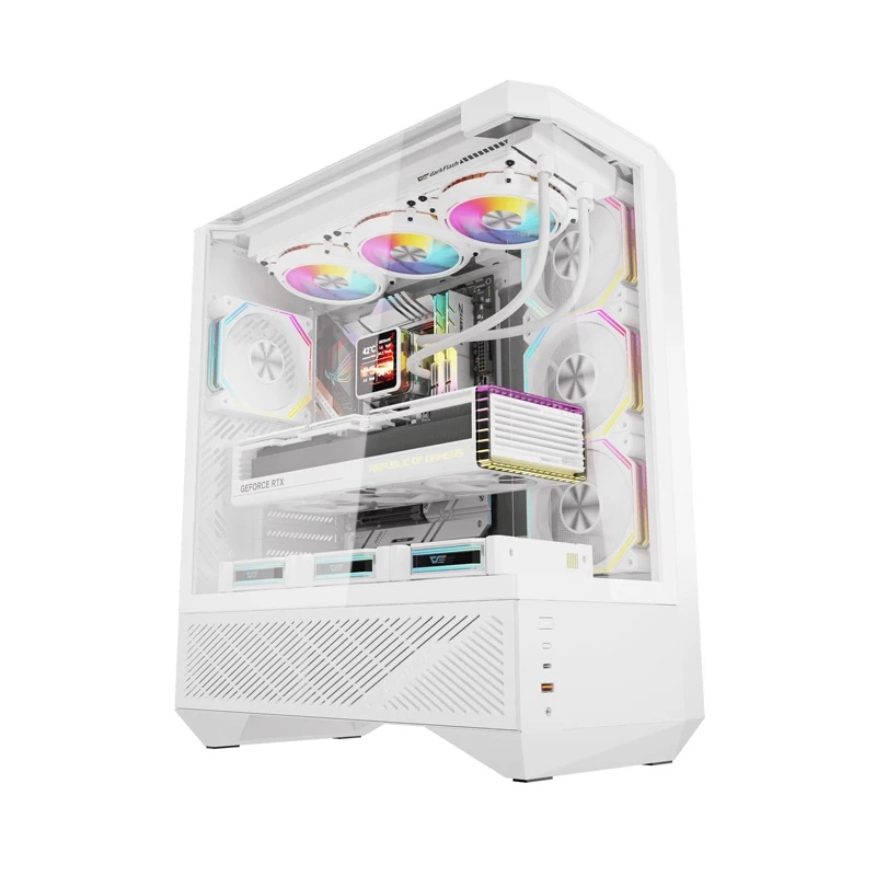 Computerbehuizing Darkflash DY460 ATX wit