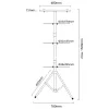 Statiev MACLEAN MCE583 in hoogte verstelbaar voor schijnwerpers, metalen frame, geel
