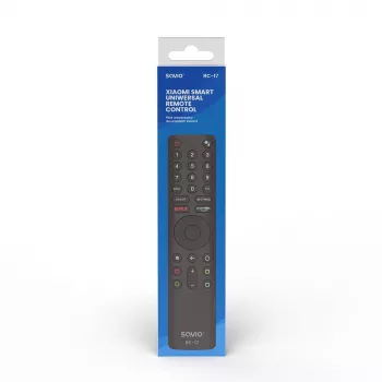 SAVIO RC-17 tv-afstandsbediening IR/Bluetooth, ondersteunt 20 apparaten, 10 m bereik, zwart