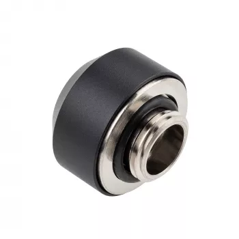 Hardtube-fitting OPTIMUS 12 mm, zwart – enkele klemmringkoppeling voor starre buizen