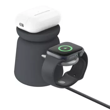 Draadloze oplader Belkin WIZ027VFH36 2‑in‑1 magnetisch Qi2 15W voor iPhone en Apple Watch