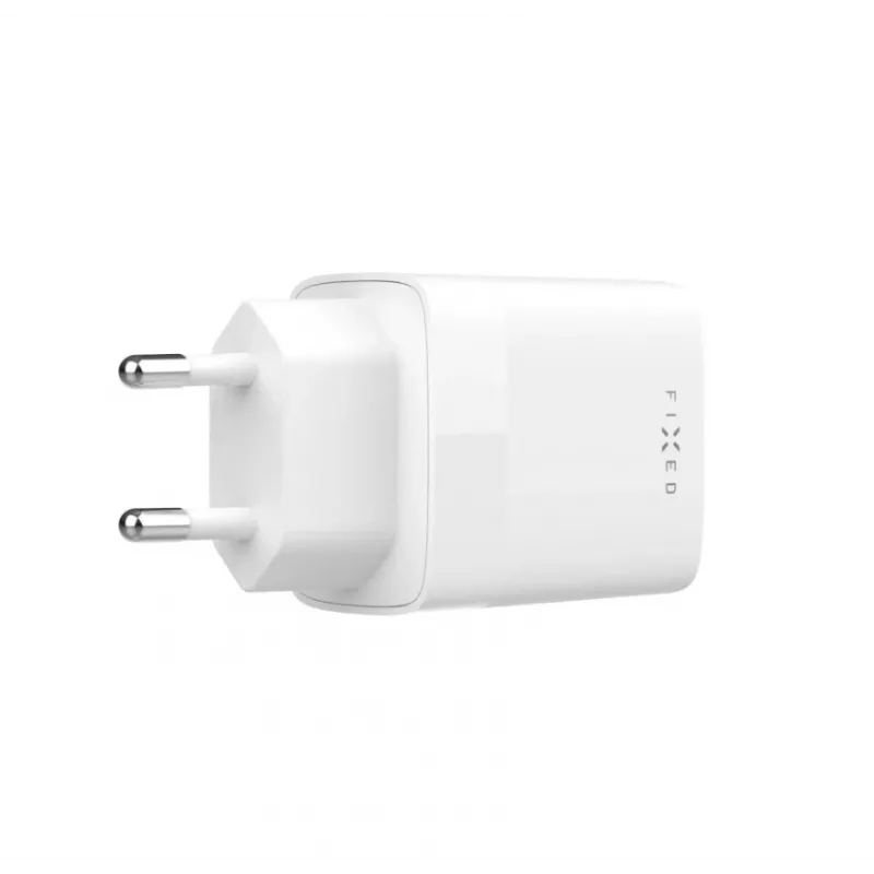 USB-C-reisoplader FIXED FIXC30N-C-WH — compacte 30W USB-C-voeding, enkelvoudige poort snelladen