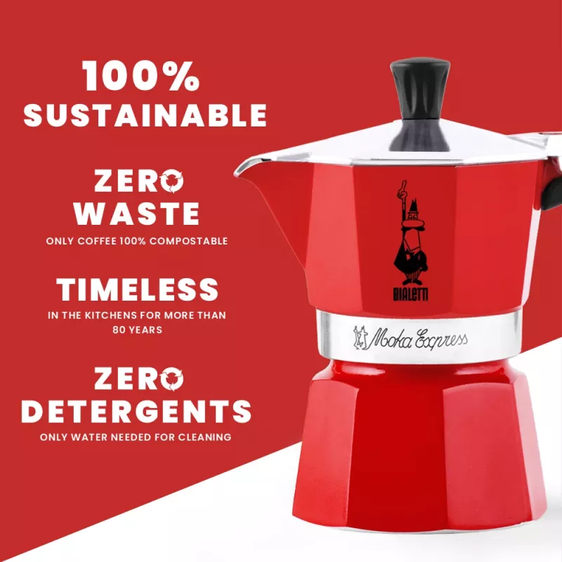 Bialetti Moka Express mokakan rood