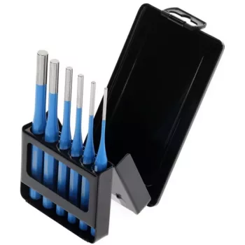 Splinttrekker-set 316 D, 6-delig (blauw, in metalen opklapbare cassette)