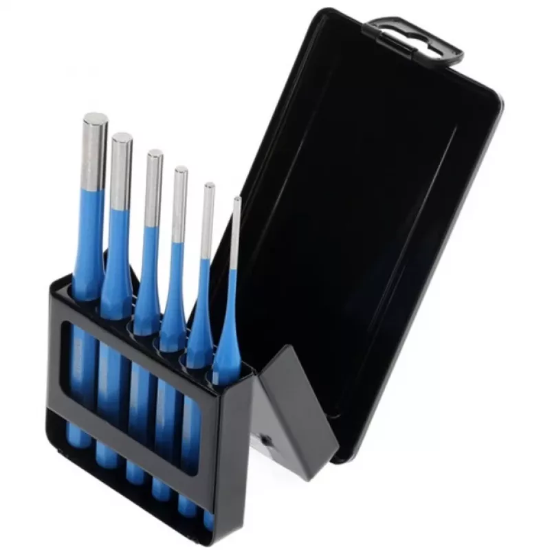 Splinttrekker-set 316 D, 6-delig (blauw, in metalen opklapbare cassette)