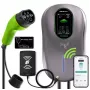 Wallbox QOLTEC EV-laadstation Type 2 22 kW LCD 2 RFID-kaarten 3-fase 5 m kabel hotelsysteem
