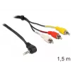 Videokabeladapter DeLOCK 84504 1,5 m 3,5 mm 3 x RCA zwart