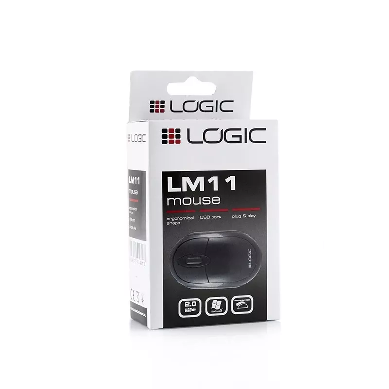 Logic Lm-11 - muis - optisch - bedraad - USB - zwart
