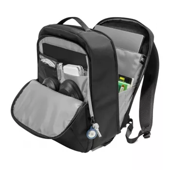 Laptoprugzak Tomtoc Explorer-T60 (zwart) — beschermhoes voor laptops tot 15,6 inch, waterafstotende stof, gevoerde banden