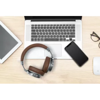 Muse M-278 BT headset draadloze hoofdtelefoon hoofdband micro-USB Bluetooth bruin, zilver