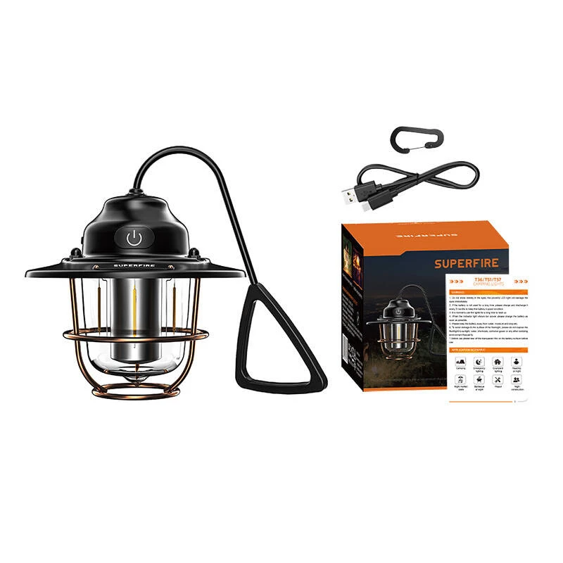Campinglamp Superfire T57 7 modi - draagbare LED-lantaarn met 7 verlichtingsmodi