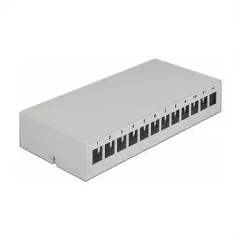 Patchpaneel DeLOCK Keystone 12 poorten grijs