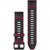 Siliconen horlogeband GARMIN Quickfit 010-13391-04, 20 mm, grafiet/rood
