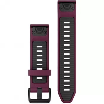 Siliconen horlogeband GARMIN Quickfit 010-13391-04, 20 mm, grafiet/rood