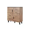 Cama sideboard LOTTA 110 2D4S wotan eiken/mat zwart