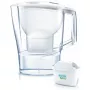 Waterfilterkan BRITA Aluna transparant wit — 2,4 l totaal / 1,4 l gefilterd, MAXTRA, vaatwasserbestendig