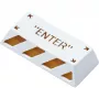 Enter aluminiumlegering artisan keycap, toetskap wit/oranje