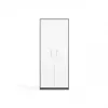 OLIV 2D CLOSED SHELVING UNIT, antraciet/wit SET