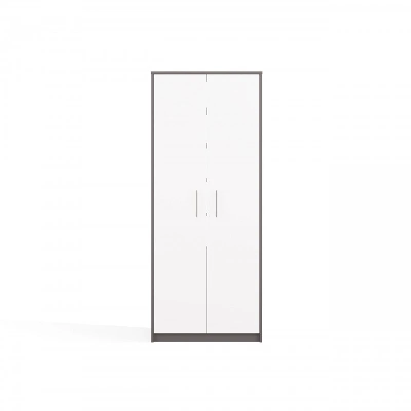 OLIV 2D CLOSED SHELVING UNIT, antraciet/wit SET