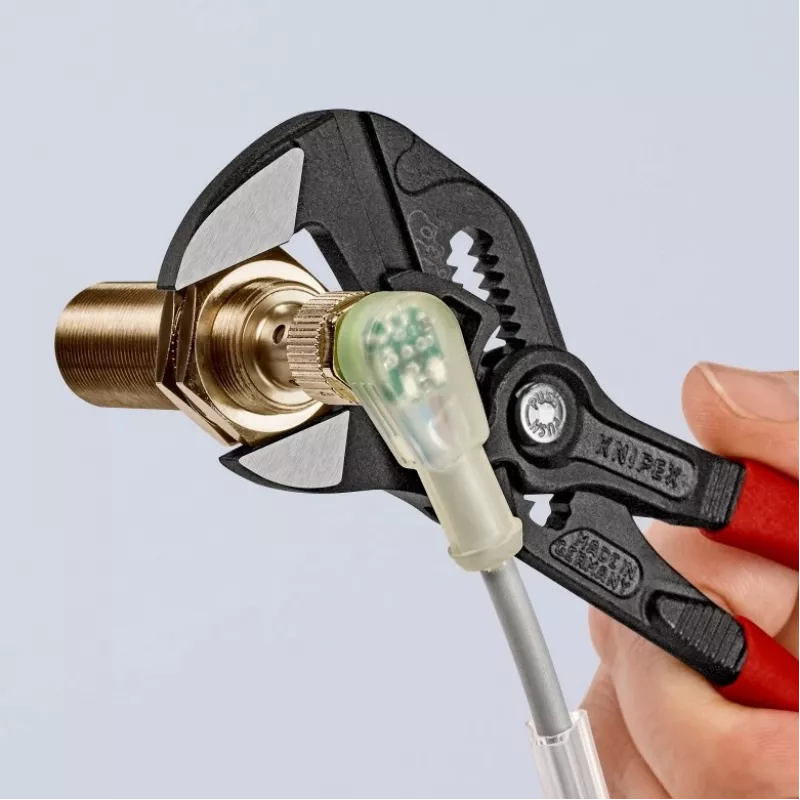 Knipex 86 01 180 tangsleutel, 180 mm, max. opening 40 mm, 15-voudig instelbaar, rood