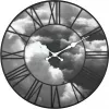 NeXtime klok 3037 Clouds, Ø39 cm, wand, zwart