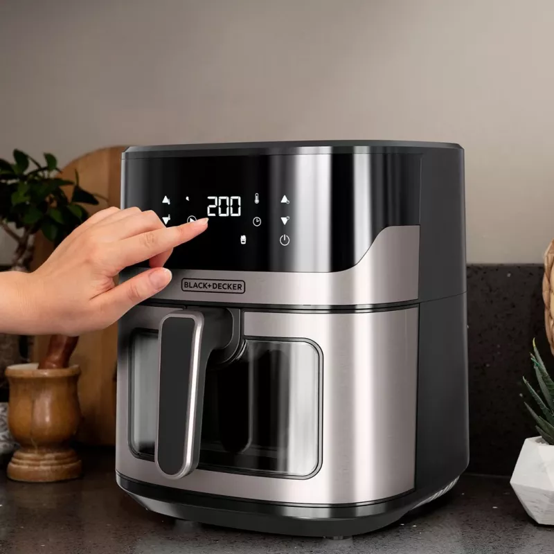 Friteuse Black & Decker BXAF6500E 6,5 l, 1600 W, digitale touchbediening, 8 programma's, 80–200 °C