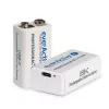 Oplaadbare batterij everActive 6F22/9V Li-ion 550 mAh met USB TYPE C