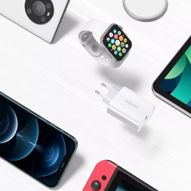 Ugreen USB Power Delivery 3.0 Quick Charge 4.0+ 20W 3A voeding (wit)