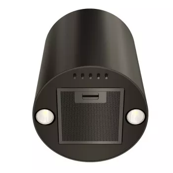 Afzuigkap MAAN Elba Mini WPB 431, zwart staal, 120–300 m³/h, geluidsniveau 55–61 dB, hoogte 400 mm, elektronische bediening met display en afstandsbediening