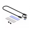 SSD-behuizing DeLOCK Externe USB Type-C combo-behuizing voor M.2 NVMe PCIe of SATA SSD gereedschapsloos