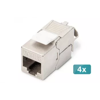 Digitus CAT 6A keystone-module afgeschermd gereedschapsloos module 4 stuks