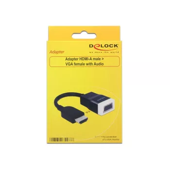 Videokabeladapter HDMI type A VGA D-Sub + 3,5 mm DeLOCK 65587
