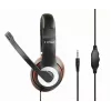 Bedrade gaming-headset GEMBIRD MHS-03-BKRD — binaural, omsluitend, 3,5 mm, 1,8 m kabel, rood/zwart