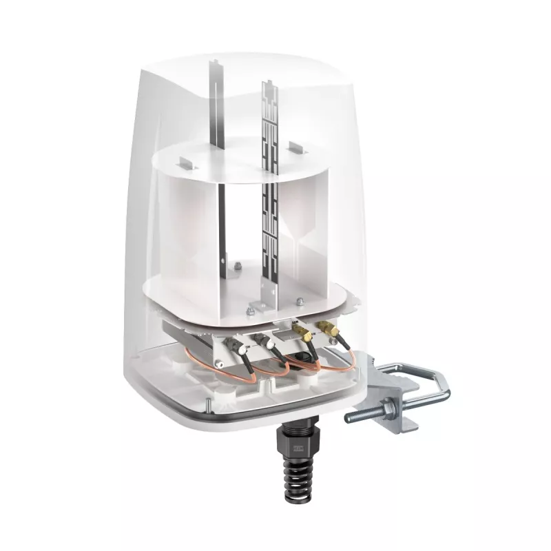 QuWireless QuSpot A360S omnidirectionele LTE- + Wi-Fi-antenne voor Teltonika RUT360, PoE/LAN, 6 dBi, IP67, wit