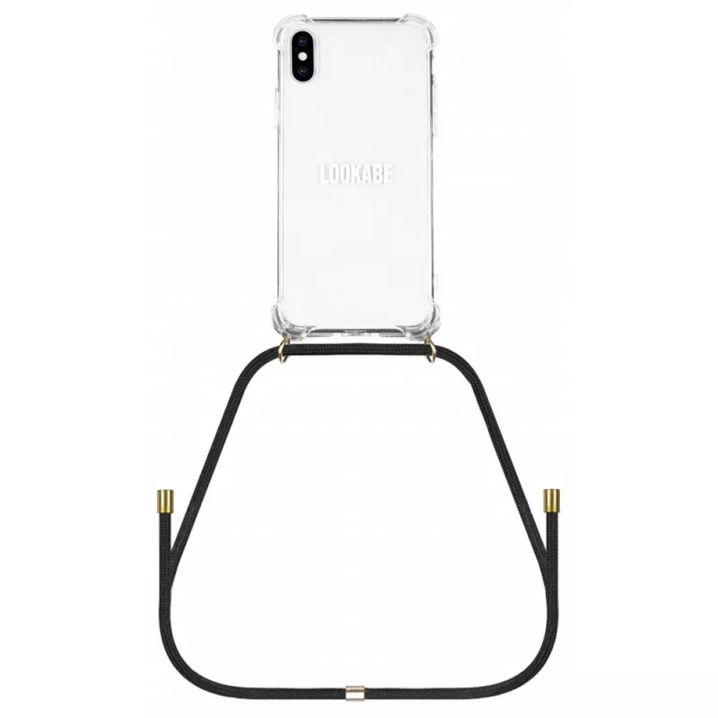 Lookabe telefoonhoesje met ketting voor iPhone X/XS, goud/zwart