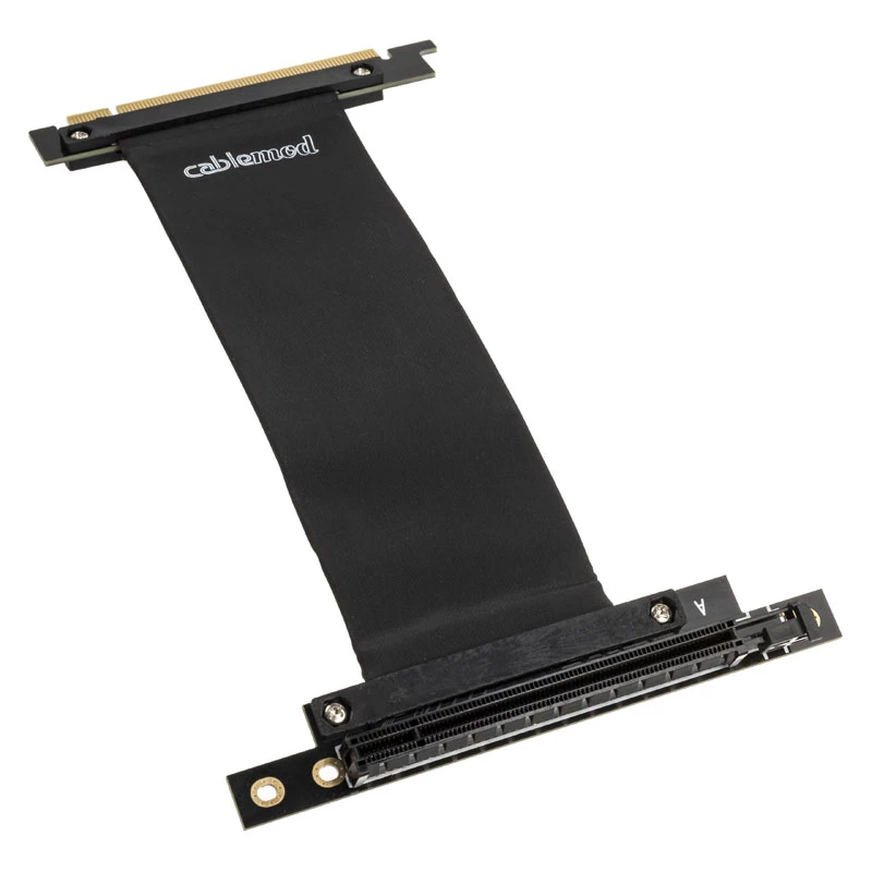 CableMod CM-VPB-2DK-R verticale videokaarthouder met PCIe x16-riserkabel, 2x DisplayPort, zwart