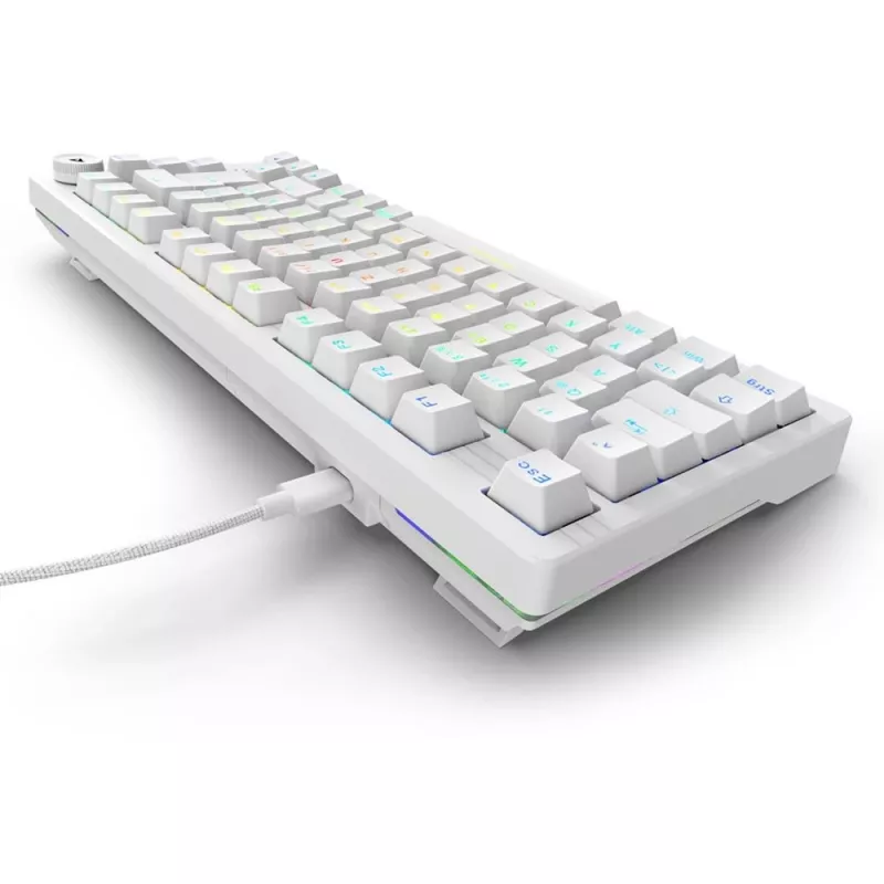 Sharkoon SGK25 75% QWERTZ USB bedrade RGB LED toetsenbord wit