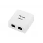 Lanberg OS6-0002-W opbouwdoos, 2x RJ45 Cat.6, wit