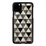 Smartphonehoesje iKins voor iPhone 11 Pro Max, zwart piramidedesign, beschermende hardcase