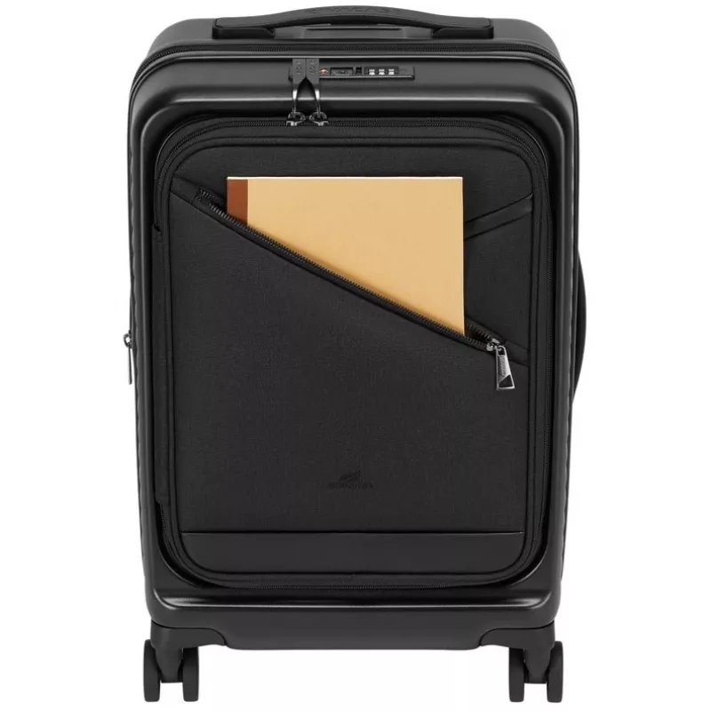 Koffer handbagage Rivacase 8180 Clark ECO – handbagage, harde schaal, zwart