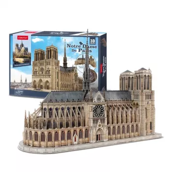 3D-puzzel CubicFun Notre Dame, 293 stukjes, schaalmodel van de kathedraal