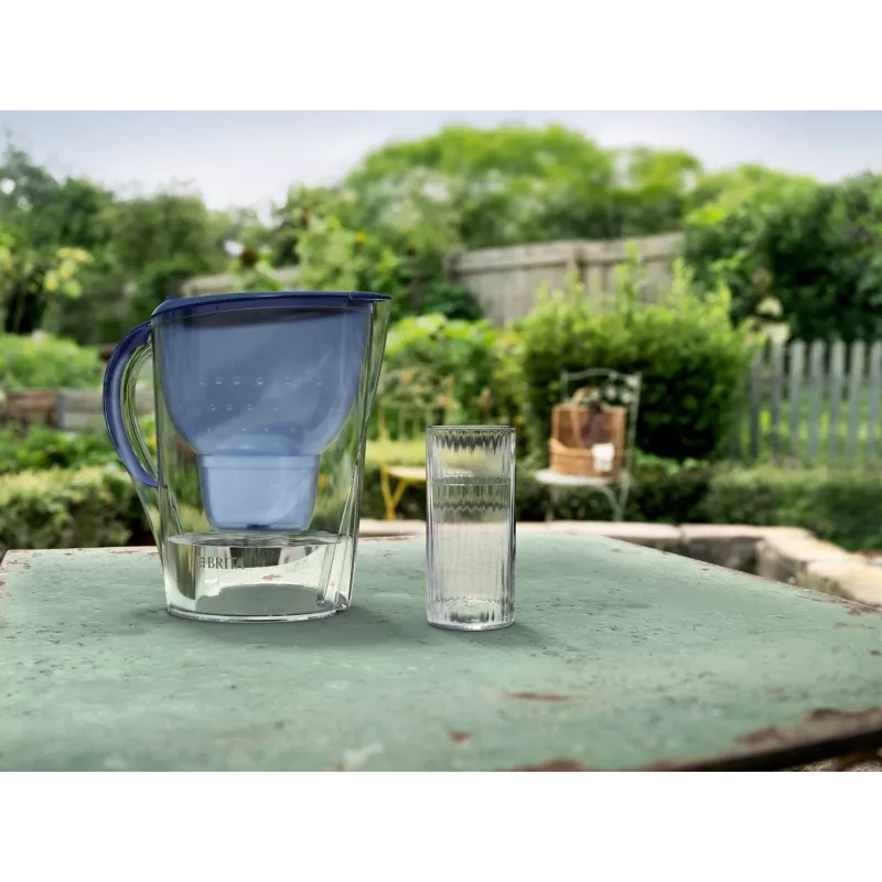 Waterfilterkan BRITA Marella XL met 5 MAXTRA PRO cartridges, blauw