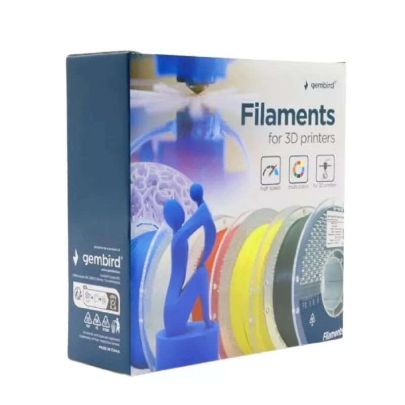 3D-printfilament Gembird PLA 1,75 mm blauw 1 kg spoel