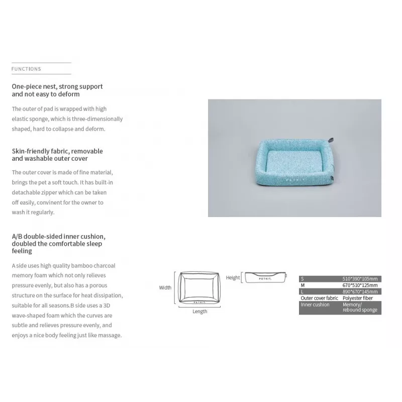 PETKIT | Deep Sleep All Season hondenmand L | groen