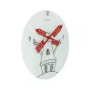 NeXtime klok 8807 Windmil, Ø30 cm, wand, wit/zwart/rood