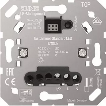 Schakeldimmer voor LED-verlichting, Jung 1710 DE LED-tastdimmer standaard
